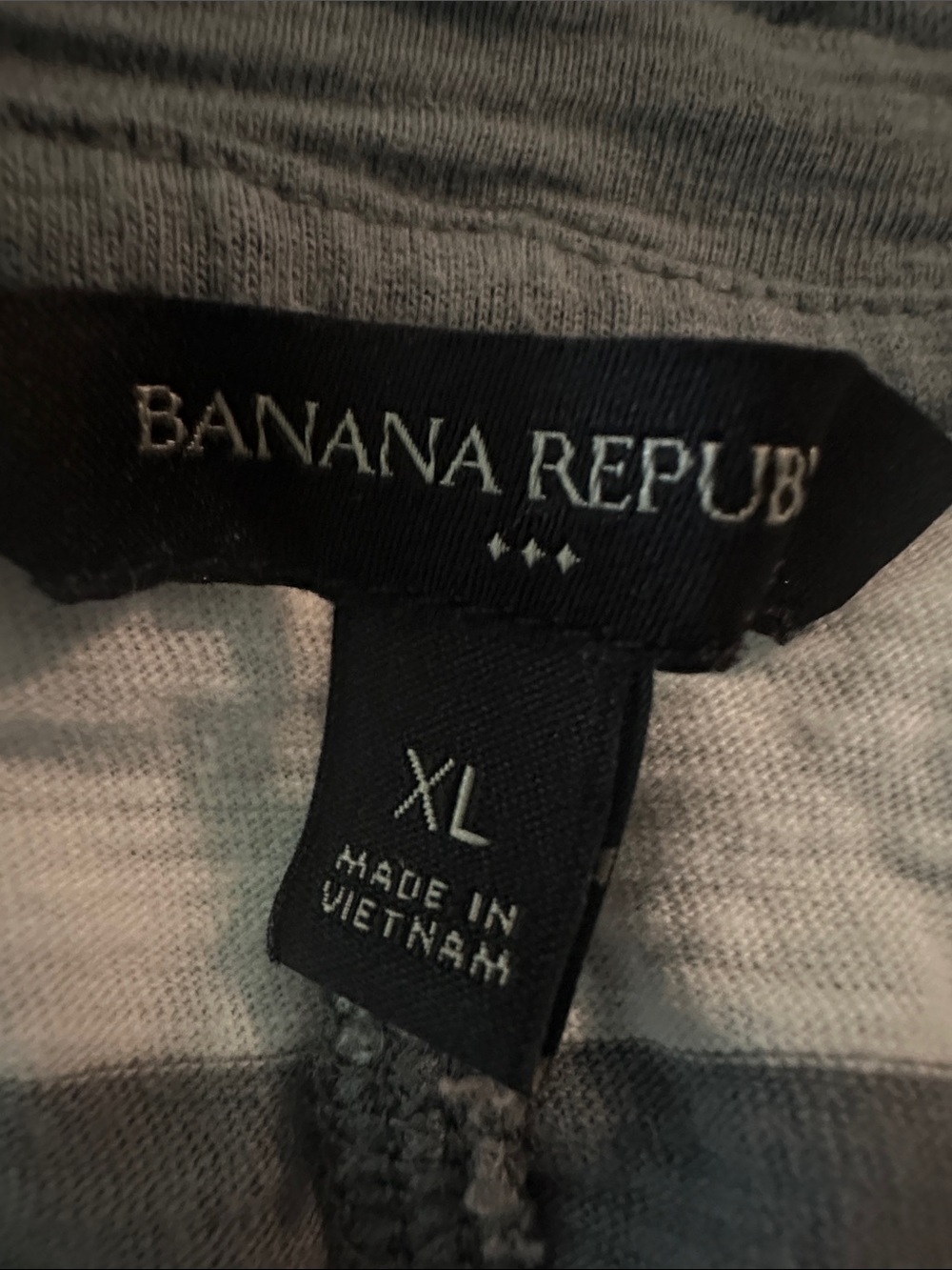 Banana Republic Women's Gray and White Stripe T-shirt Dress, size XL - Picture 5 of 6